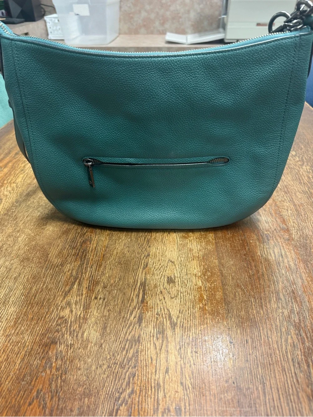 Coach Pebbled Leather Hobo Bag in Teal Green - Beautiful
